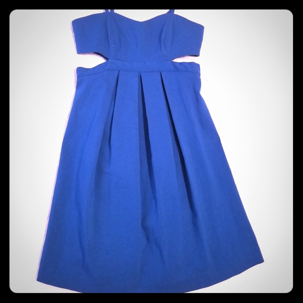 SPARKLE & FADE blue cutout dress.
